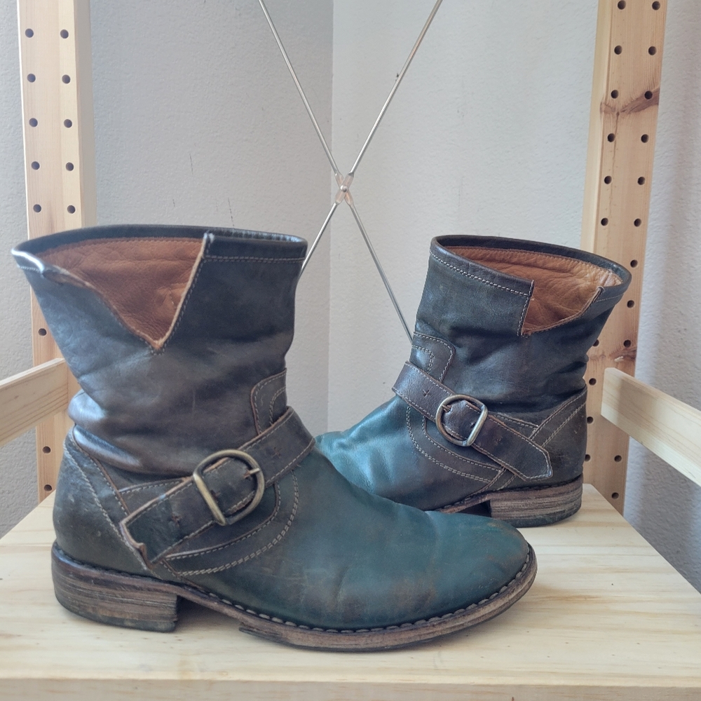 Fiorentini + Baker Leather Eli Moto Boots 37